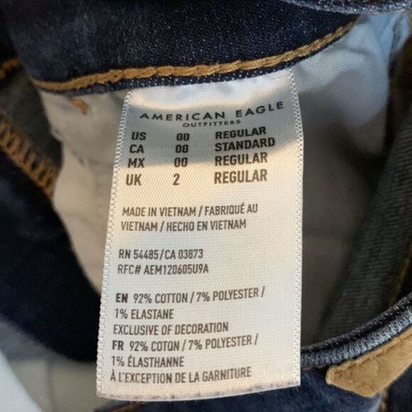 American Eagle Dark Wash High Rise Jeggings - Picture 10 of 10